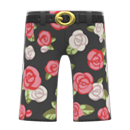 Rose-Print Slacks