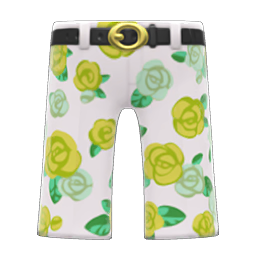 Rose-Print Slacks