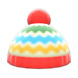 Colorful Striped Knit Cap