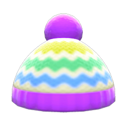 Colorful Striped Knit Cap