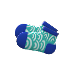 Wave-Print Socks