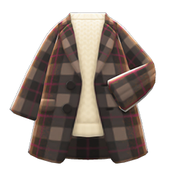 Checkered Chesterfield Coat