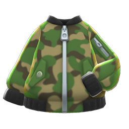 Camo Bomber-Style Jacket