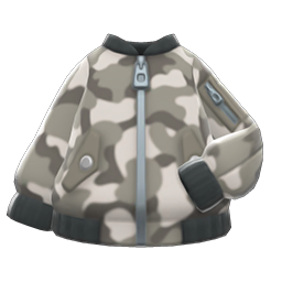 Camo Bomber-Style Jacket