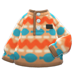 Printed Fleece Sweater