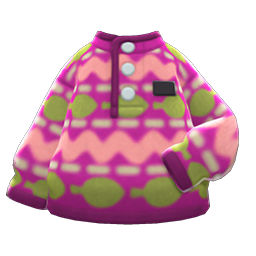 Printed Fleece Sweater