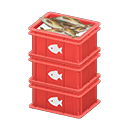 Stacked Fish Containers