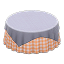 Large Covered Round Table
