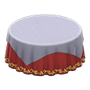 Large Covered Round Table