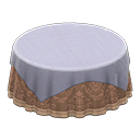 Large Covered Round Table