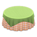Large Covered Round Table