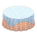 Large Covered Round Table