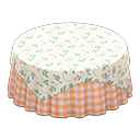 Large Covered Round Table