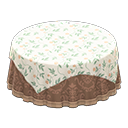 Large Covered Round Table