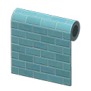 Blue Subway-Tile Wall