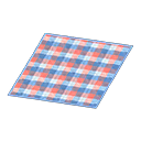 Red-And-Blue Checked Rug