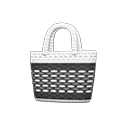 Striped Basket Bag