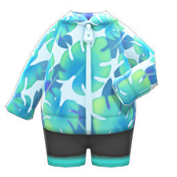 Leaf-Print Wet Suit Product Image