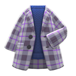 Checkered Chesterfield Coat Product Image