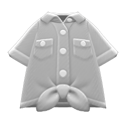 Front-Tie Button-Down Shirt Product Image