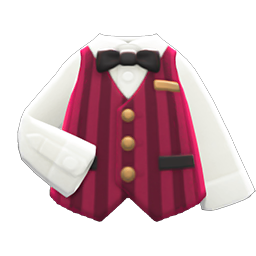 Shirt With Striped Vest Product Image