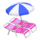 Beach Chairs With Parasol Product Image