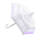 White Shiny-Bows Parasol Product Image